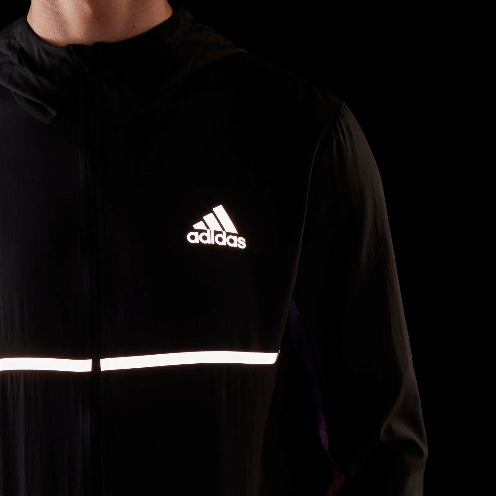 adidas Own the Run Colorblock Jacket - Black