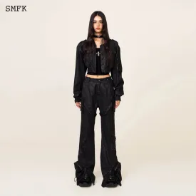 Ancient Myth Black Panther Waxed Flared Pants