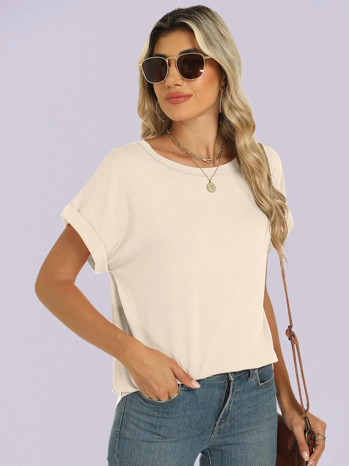 ANRABESS Oversized Tshirts for Women Summer Tops Short Sleeve Casual Loose Basic Tee Shirt Cute Outfits 2025 Trendy Clothes
