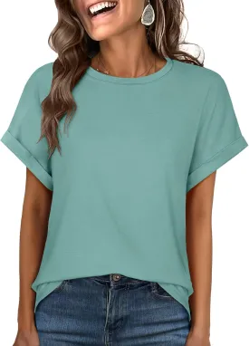 ANRABESS Oversized Tshirts for Women Summer Tops Short Sleeve Casual Loose Basic Tee Shirt Cute Outfits 2025 Trendy Clothes