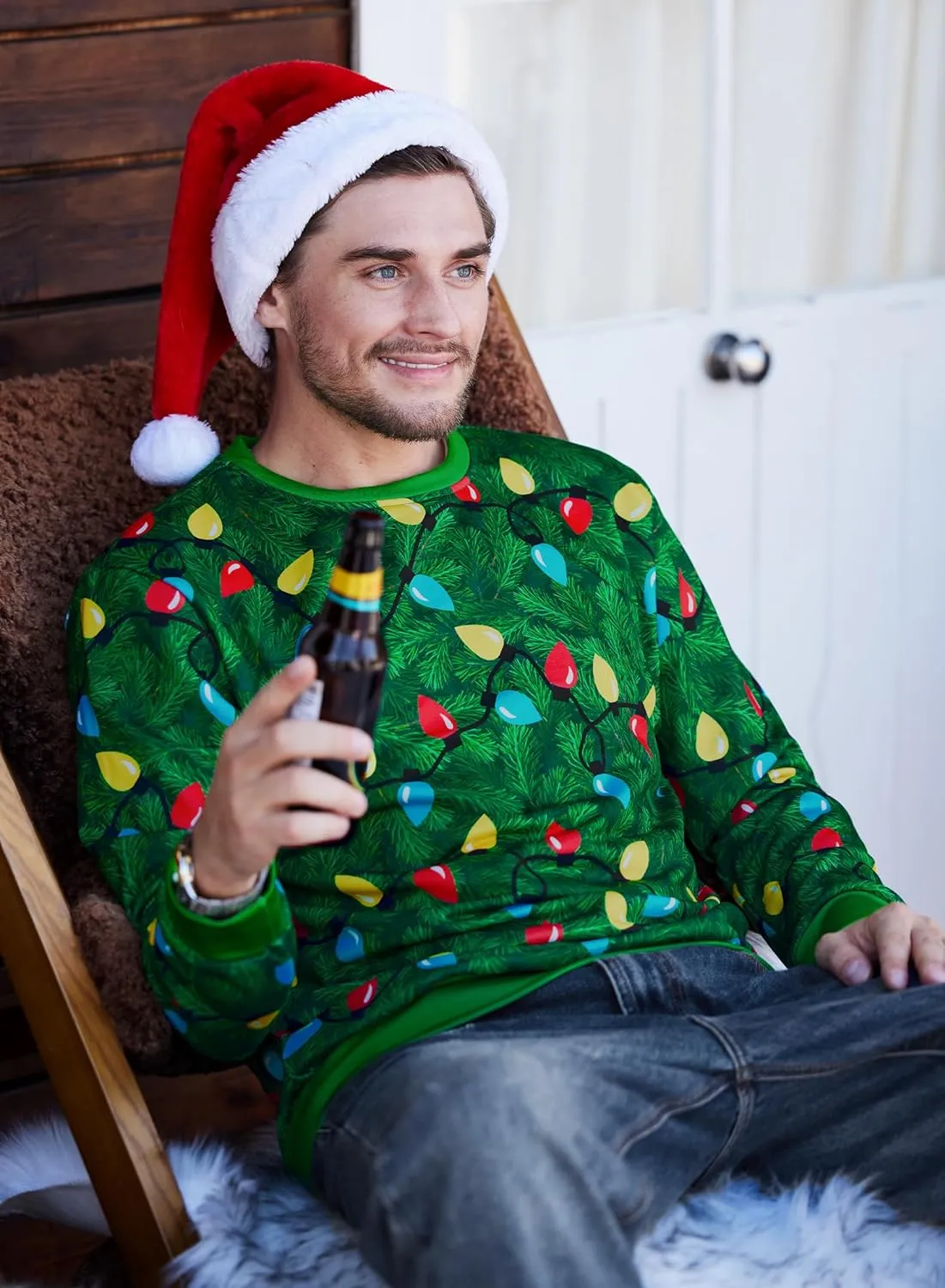 Arvilhill Men's Ugly Christmas Funny Graphic Long Sleeve Unisex Sweatshirt (S-3XL)