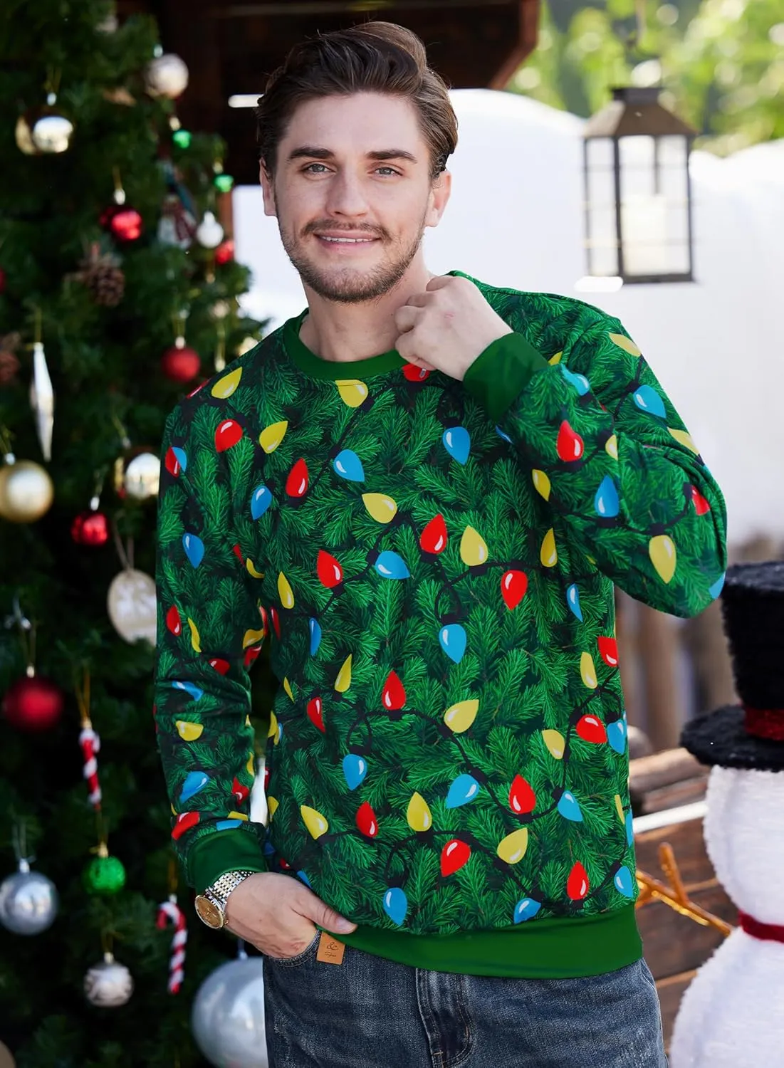Arvilhill Men's Ugly Christmas Funny Graphic Long Sleeve Unisex Sweatshirt (S-3XL)