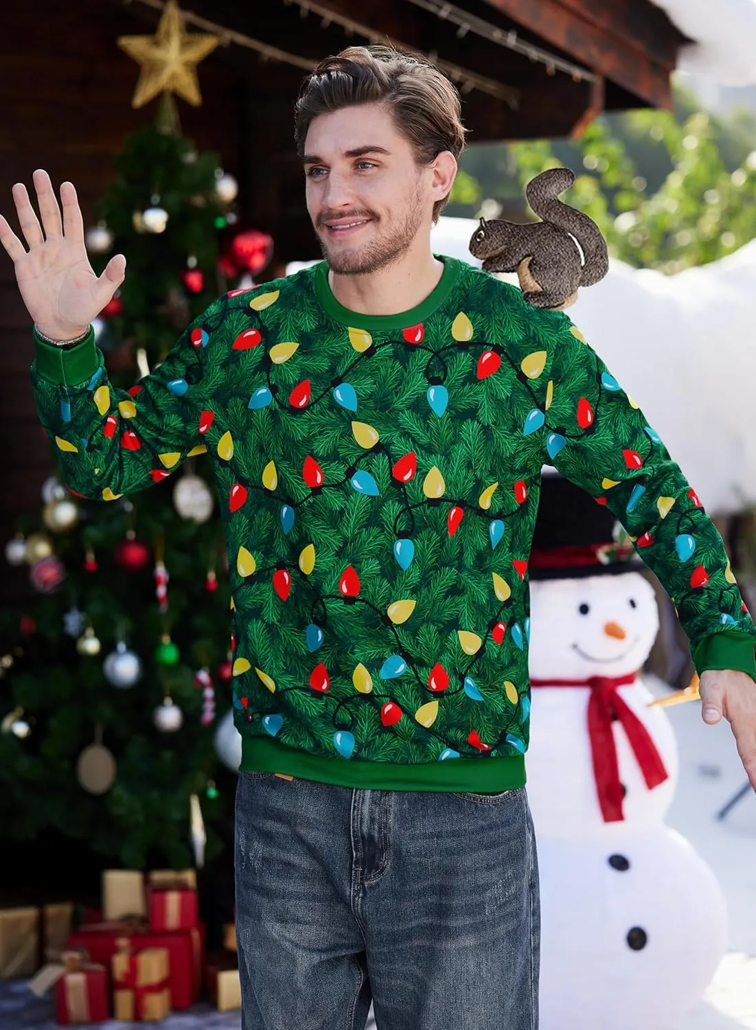 Arvilhill Men's Ugly Christmas Funny Graphic Long Sleeve Unisex Sweatshirt (S-3XL)