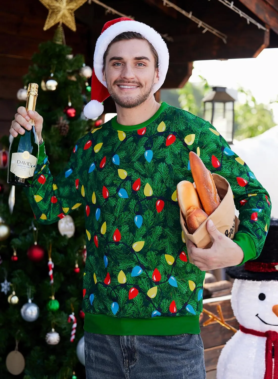 Arvilhill Men's Ugly Christmas Funny Graphic Long Sleeve Unisex Sweatshirt (S-3XL)