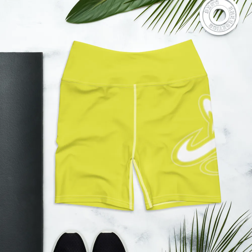 Athletic Apparatus Starship White logo White stitch Yoga Shorts