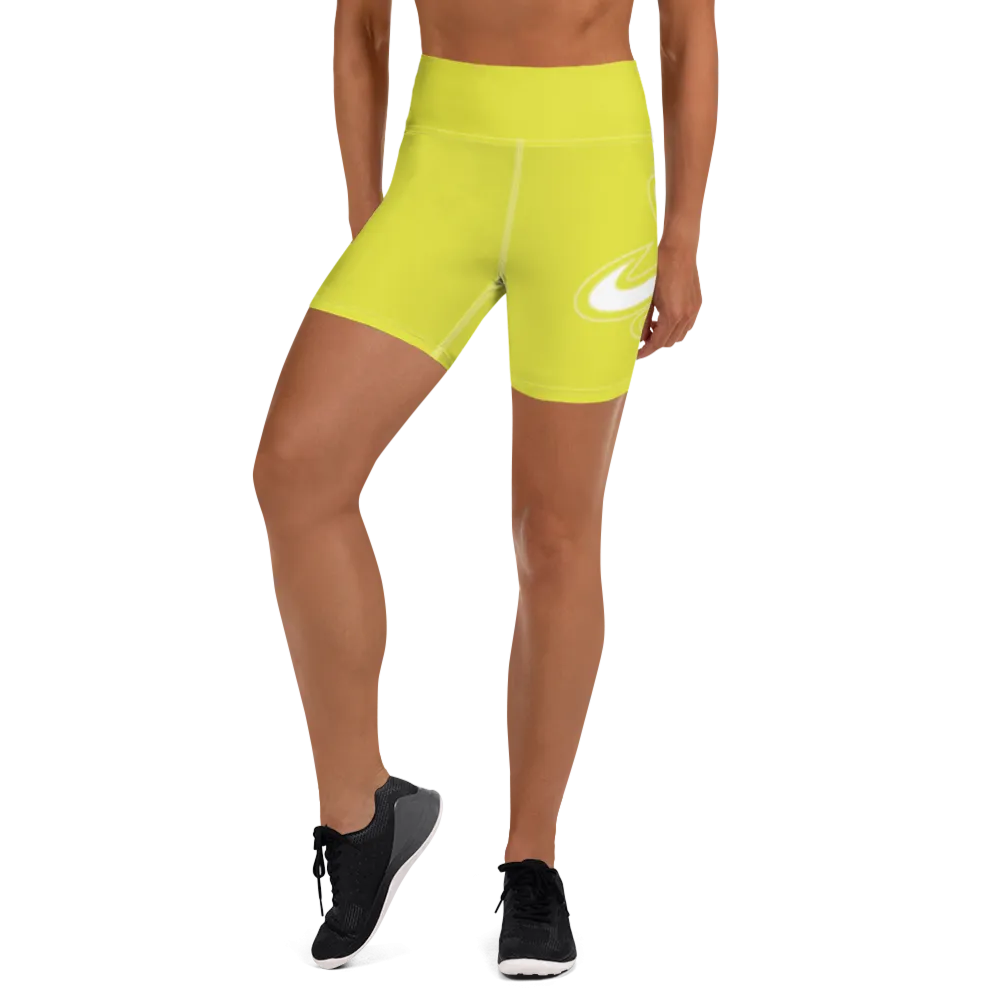 Athletic Apparatus Starship White logo White stitch Yoga Shorts