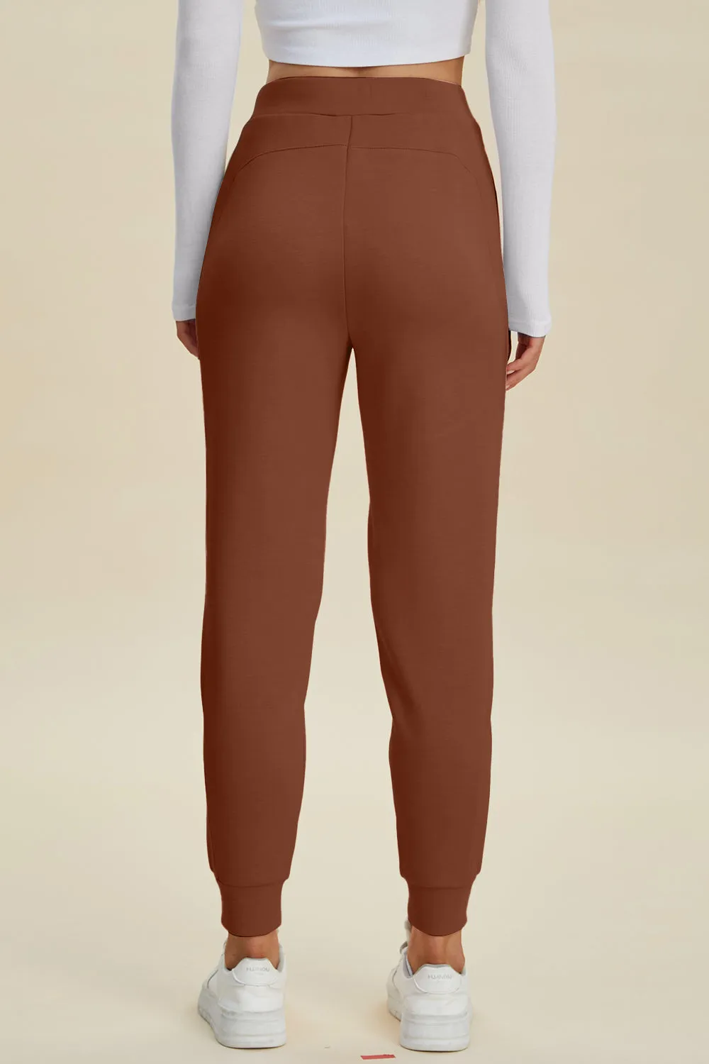 BELLE Basics Full Size Air Scuba Drawstring High Waist Joggers