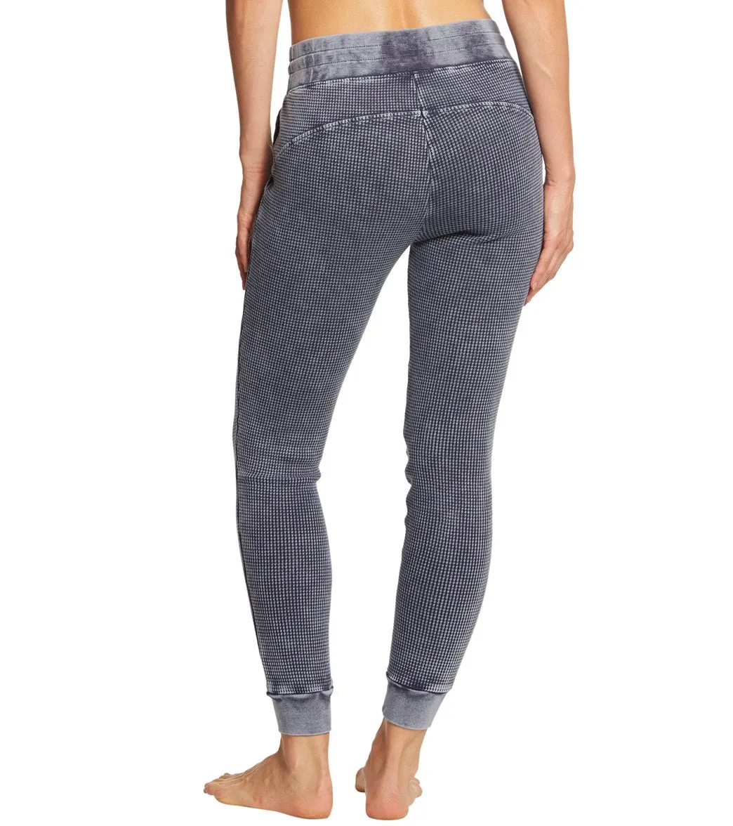 Betsey Johnson Performance Bleach Wash Waffle Joggers
