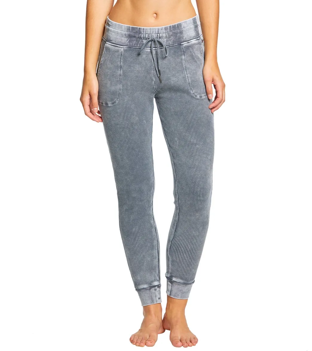 Betsey Johnson Performance Bleach Wash Waffle Joggers