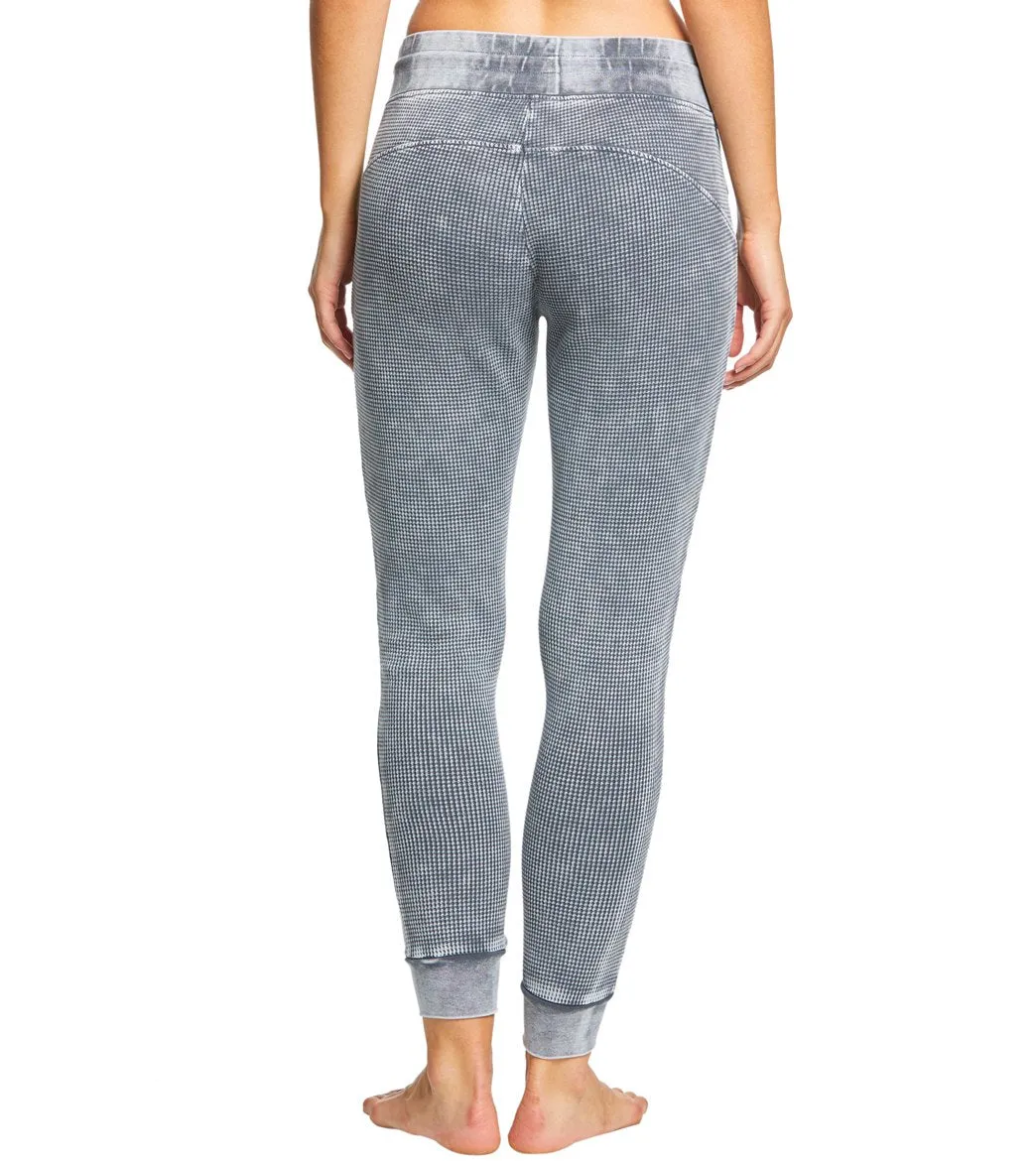 Betsey Johnson Performance Bleach Wash Waffle Joggers