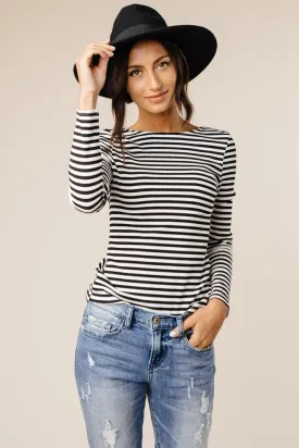 Billie Scoop Back Top in Black