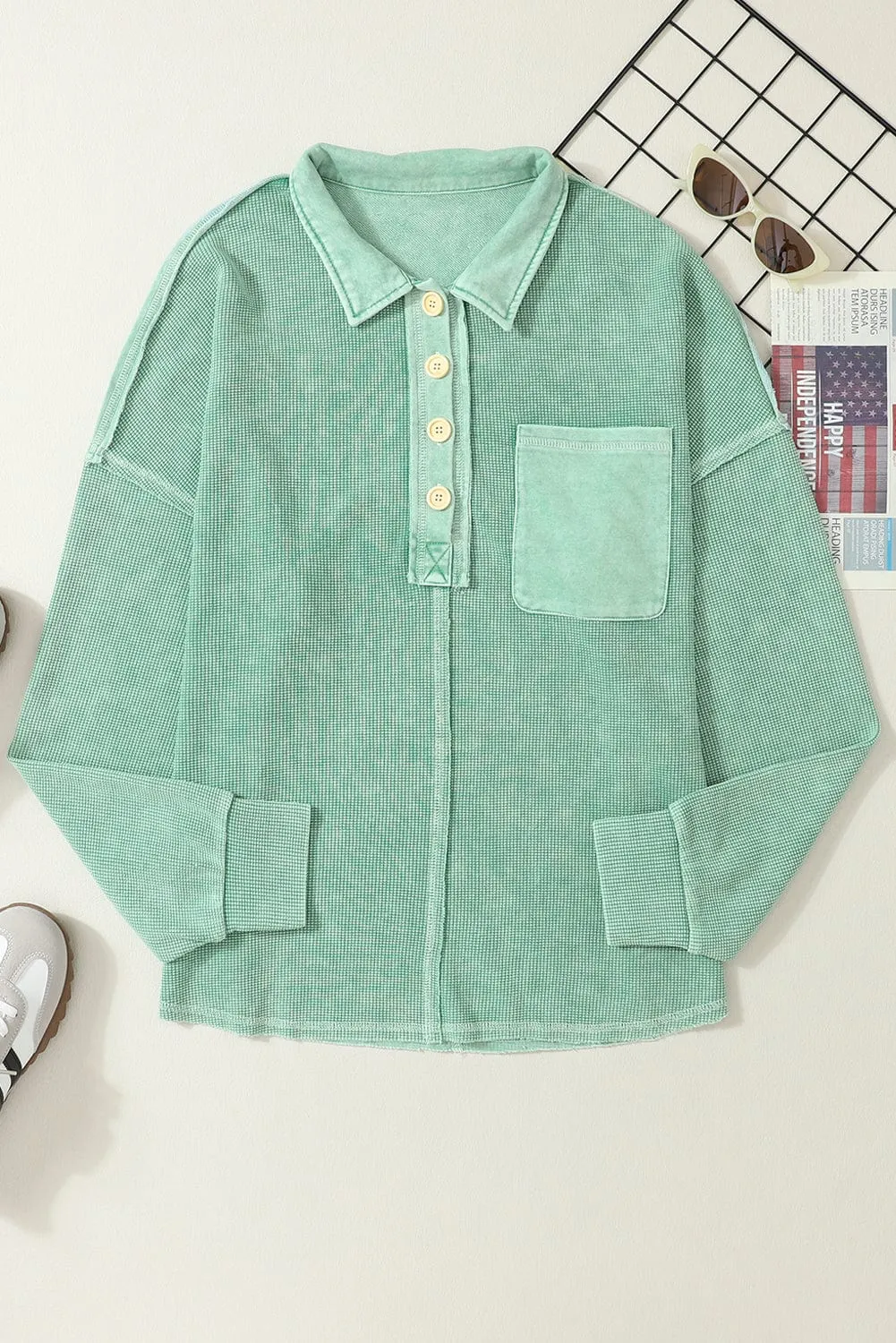 Casual Button-Up Flannel Shirt