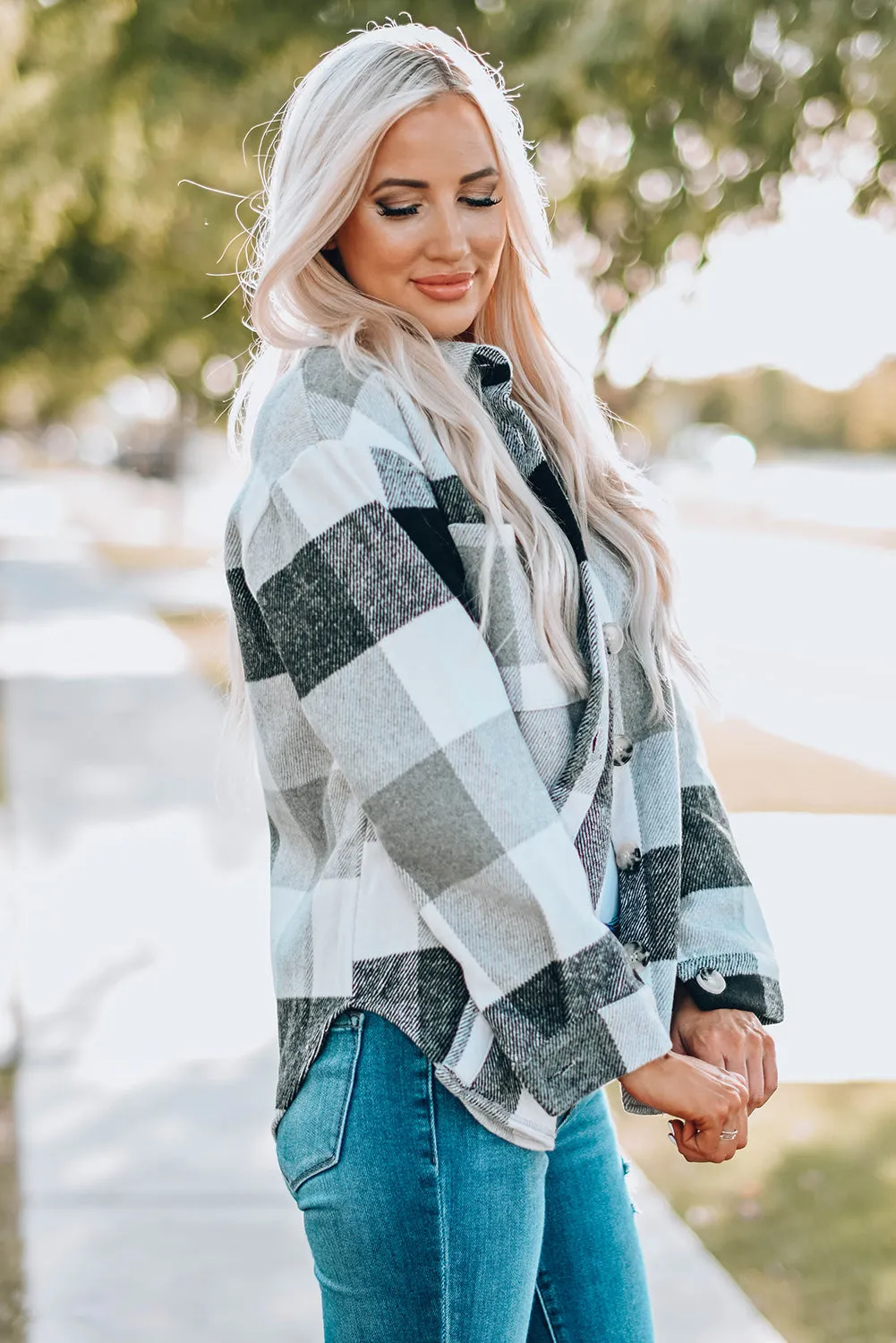 Casual Button-Up Flannel Shirt