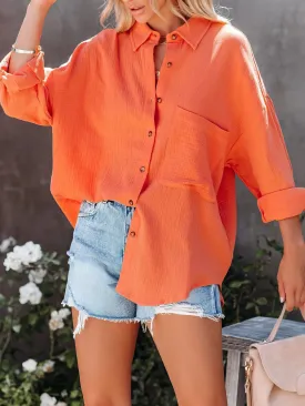 Casual Button-Up Flannel Shirt