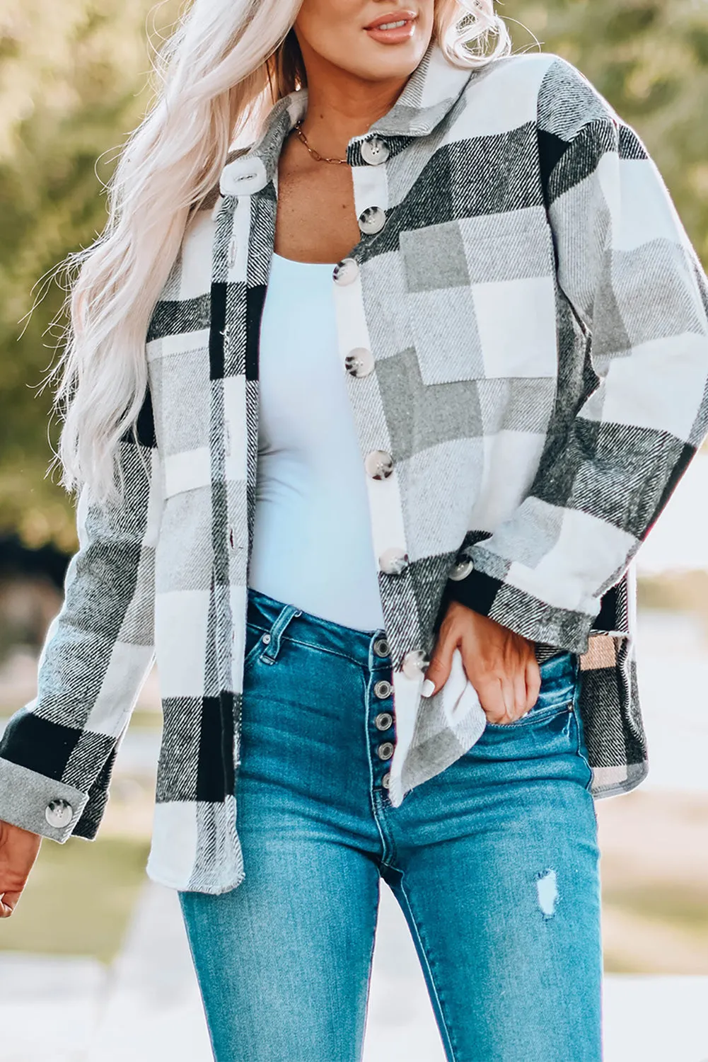 Casual Button-Up Flannel Shirt