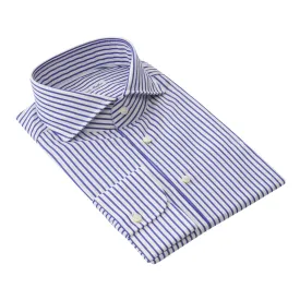 Classic Striped Cotton Blue Shirt