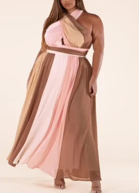 Color Block Maxi Dress