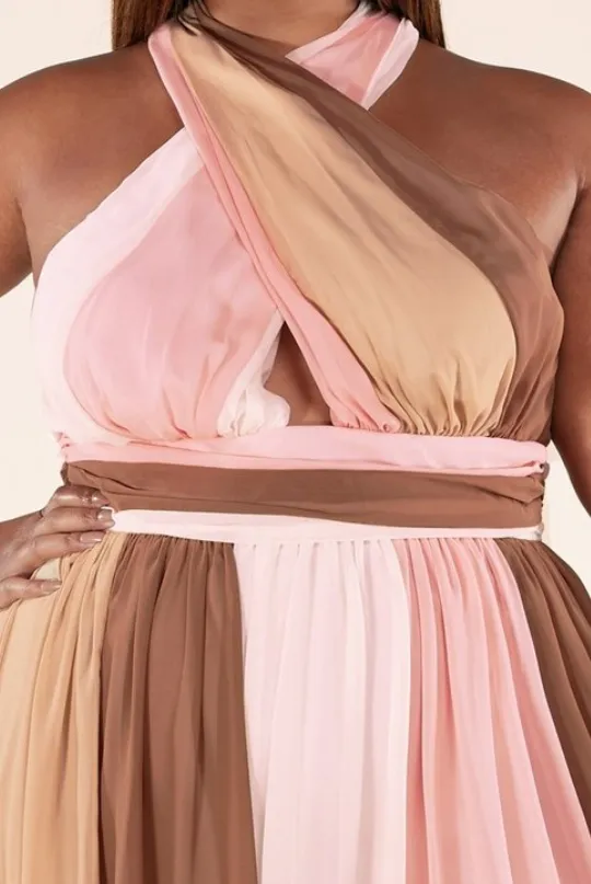 Color Block Maxi Dress