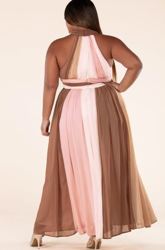 Color Block Maxi Dress