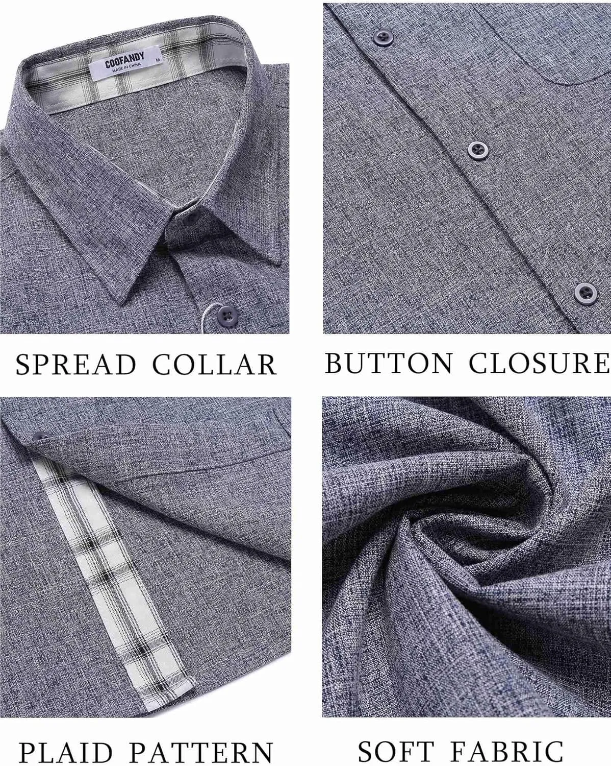 COOFANDY Men's Button Down Shirts Short Sleeve Casual Shirts Summer Beach Shirts Vacation Wedding Shirts with Pocket