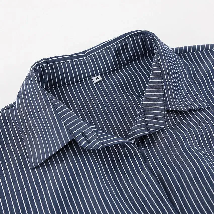 Cropped Striped Fashion Shirt