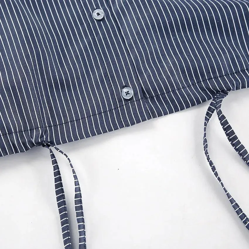 Cropped Striped Fashion Shirt