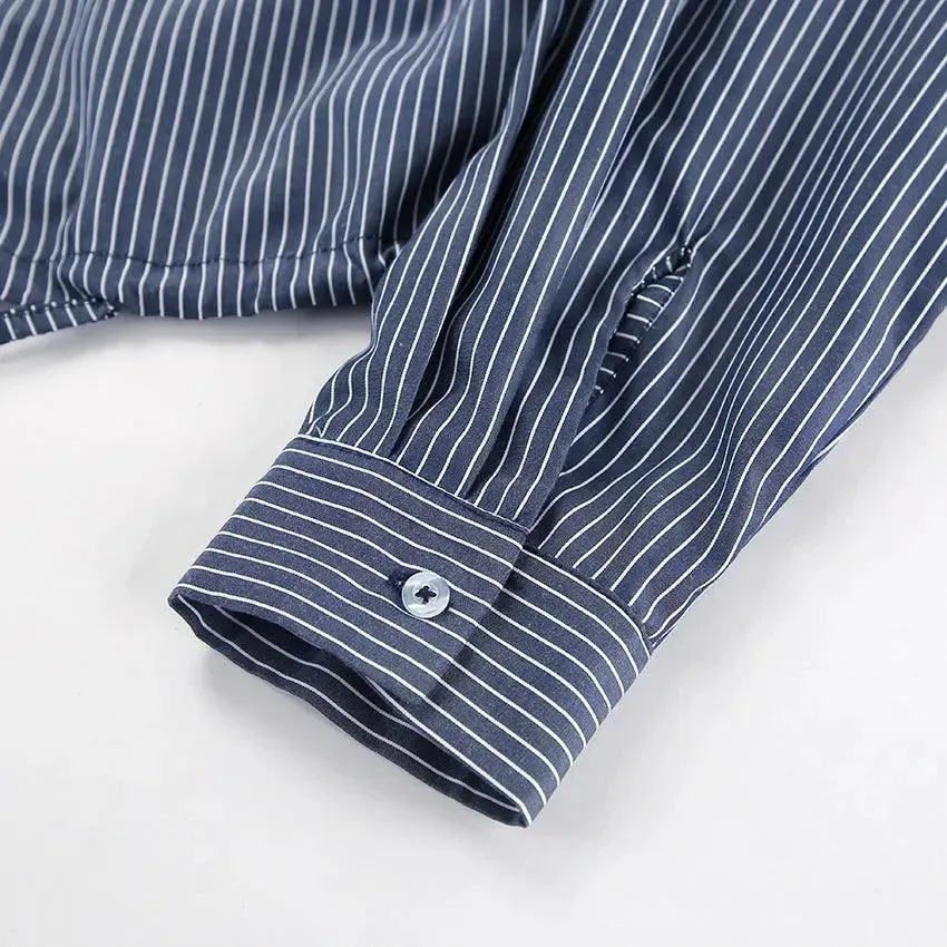 Cropped Striped Fashion Shirt