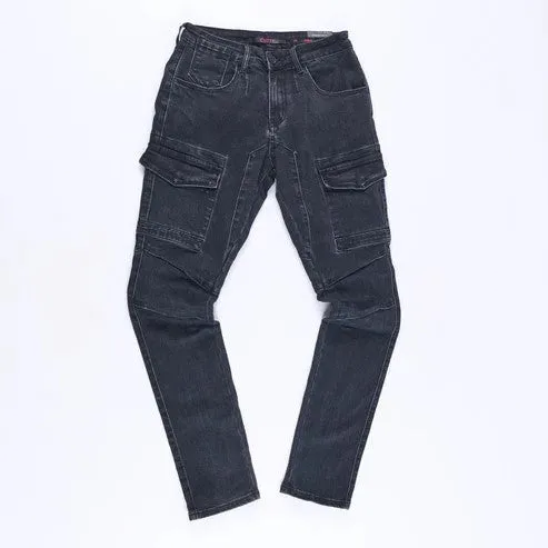 Cutty - Rainden Cargo Denim Jean Black