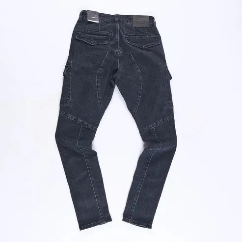 Cutty - Rainden Cargo Denim Jean Black