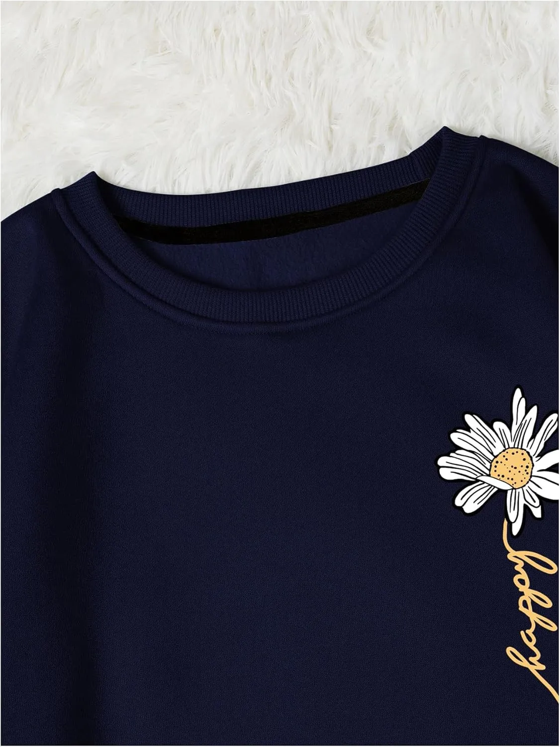 Floerns Women's Graphic Oversized Sweatshirts Long Sleeve Crew Neck Drop Shoulder Pullover Sweatshirt