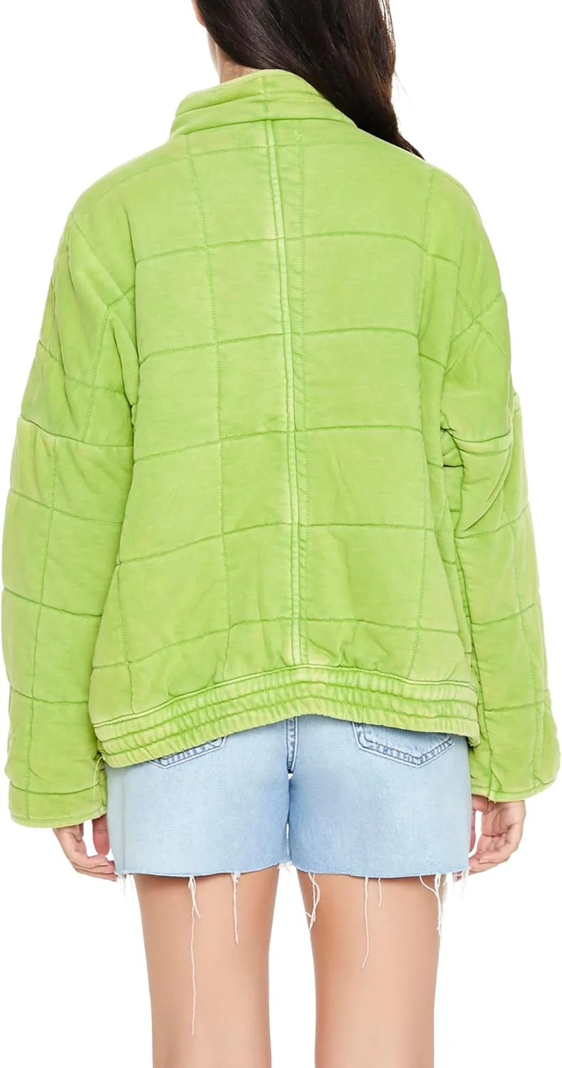 Forever 21 Women's Quilted Zip-up Jacket