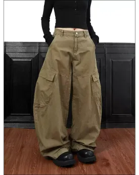 Functional Pocket Wide Cargo Pants