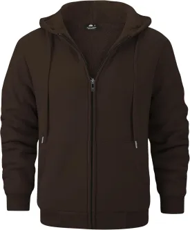 GEEK LIGHTING Hoodies for Men Heavyweight Fleece Sweatshirt - Full Zip Up Thick Sherpa Lined
