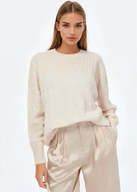Giana Cable Knit Sweater Cannoli