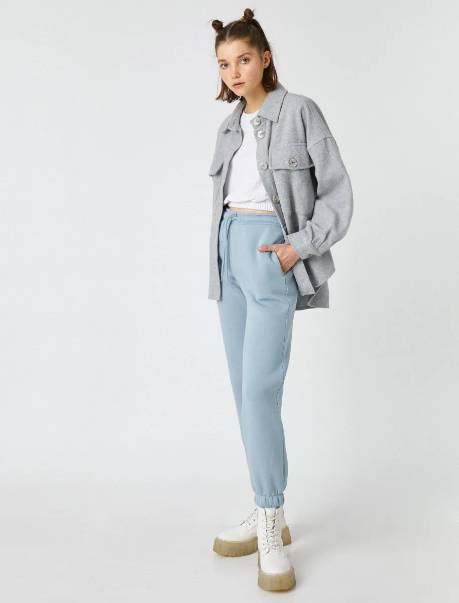 Girlfriend Jogger in Light Blue