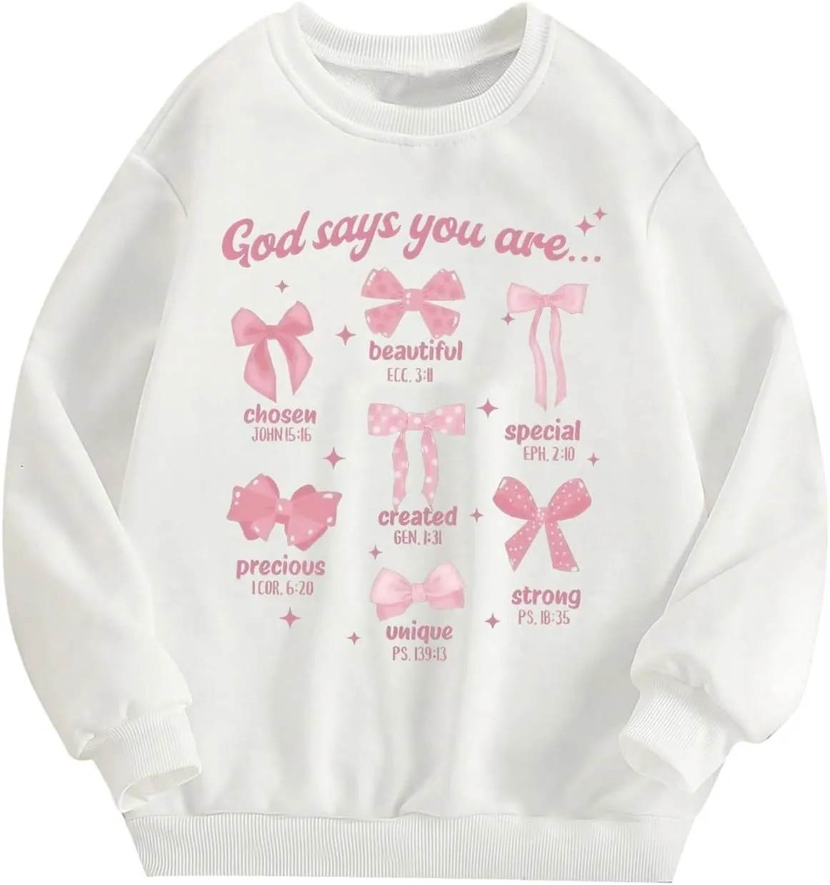 Girl's Cartoon Graphic Long Sleeve Crewneck Sweatshirts Drop Shoulder Cute Pullover Tops T Shirt