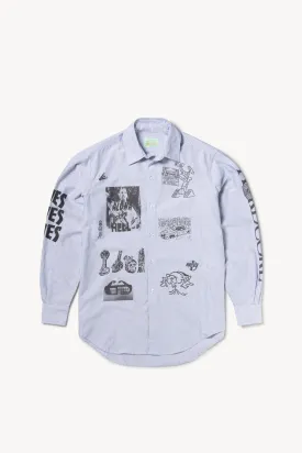 Graphic Overprinted Oxford Shirt