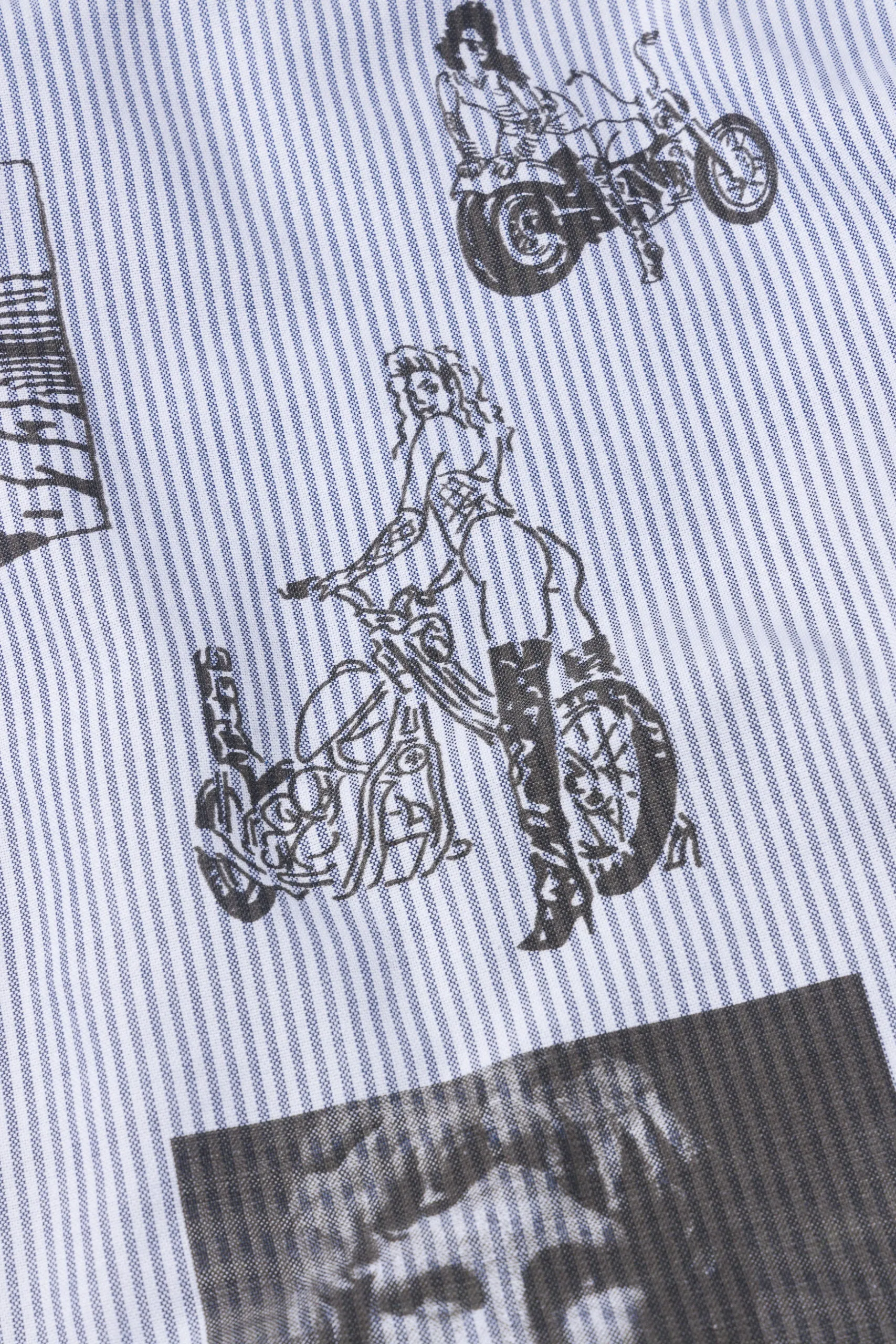 Graphic Overprinted Oxford Shirt