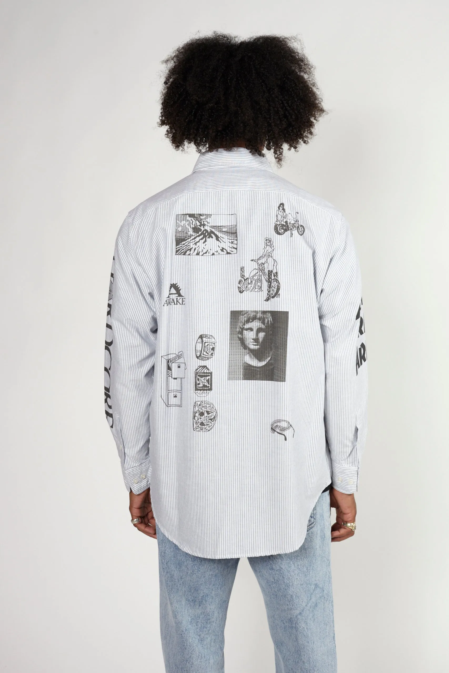 Graphic Overprinted Oxford Shirt