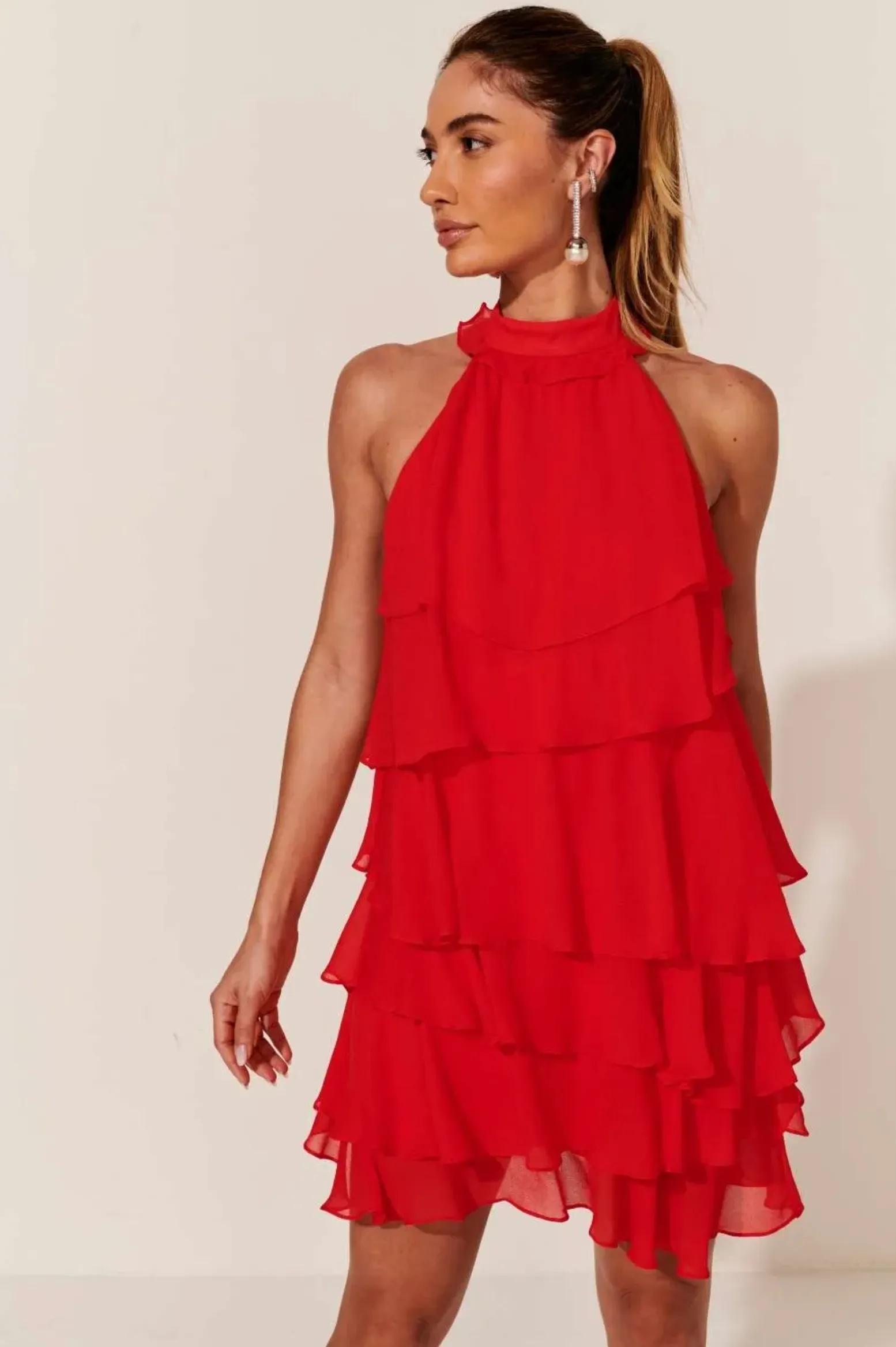 Halter Layered Dress