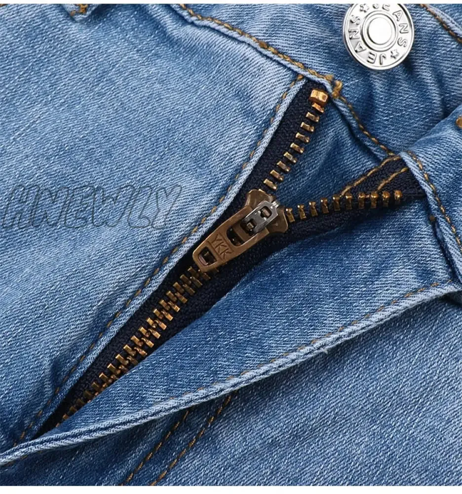 Hnewly Shaping Skinny Jeans Women High Waist Stretch Ripped Denim Pants Hip Fit Leggings Slim Elastic Mom Jean Casual Comfy Trousers