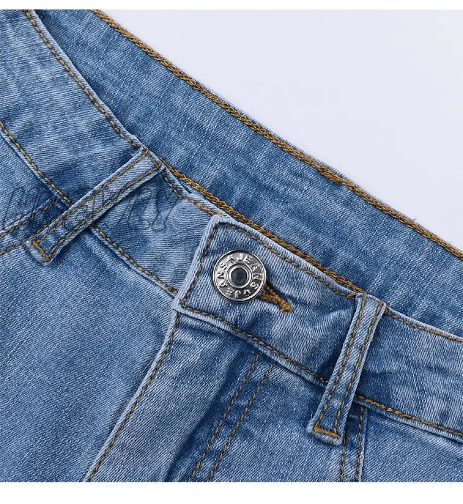 Hnewly Shaping Skinny Jeans Women High Waist Stretch Ripped Denim Pants Hip Fit Leggings Slim Elastic Mom Jean Casual Comfy Trousers