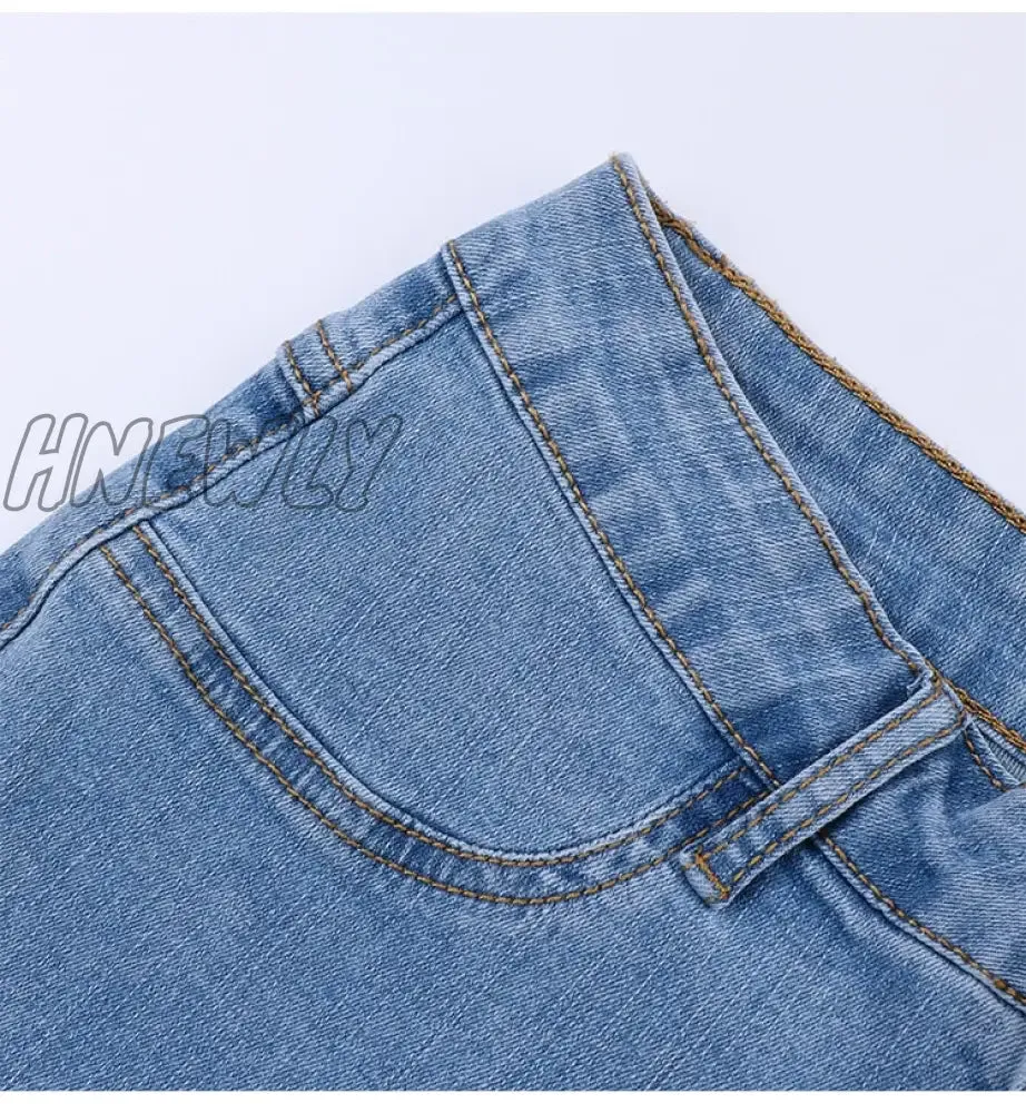 Hnewly Shaping Skinny Jeans Women High Waist Stretch Ripped Denim Pants Hip Fit Leggings Slim Elastic Mom Jean Casual Comfy Trousers