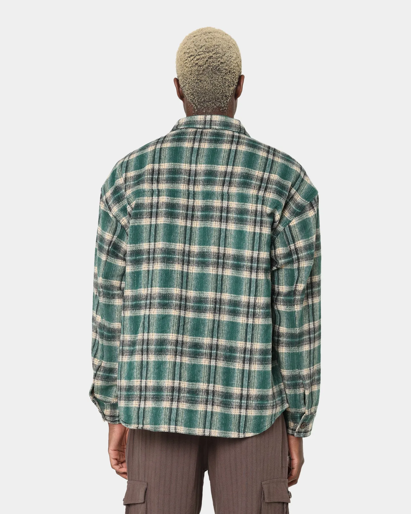 Honor The Gift Nostalgia Flannel Long Sleeve Shirt Green