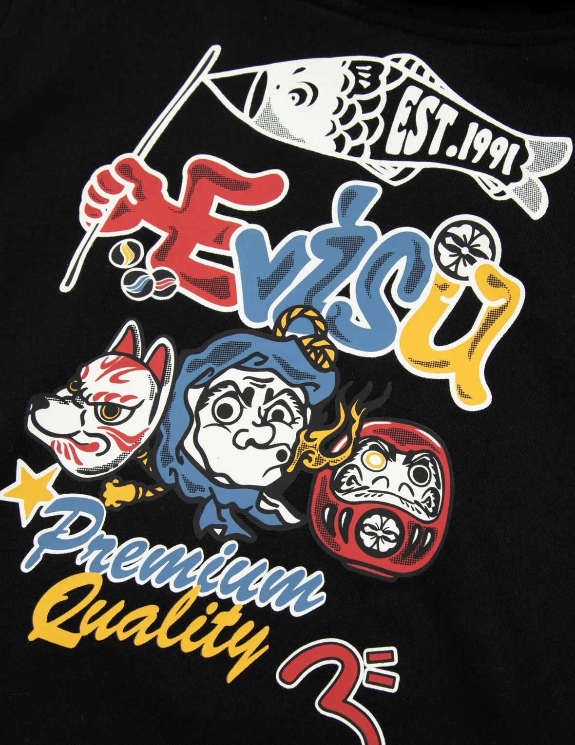 Hyottoko Festival Graphic Print Regular Fit Hoodie