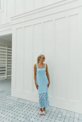 In The Sky Midi Dress - Sky