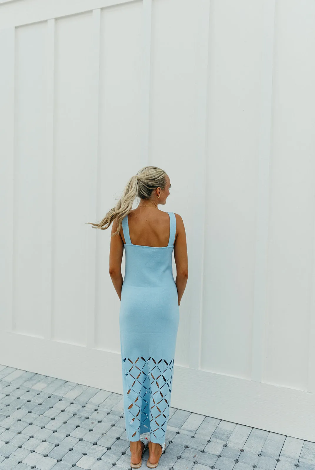 In The Sky Midi Dress - Sky