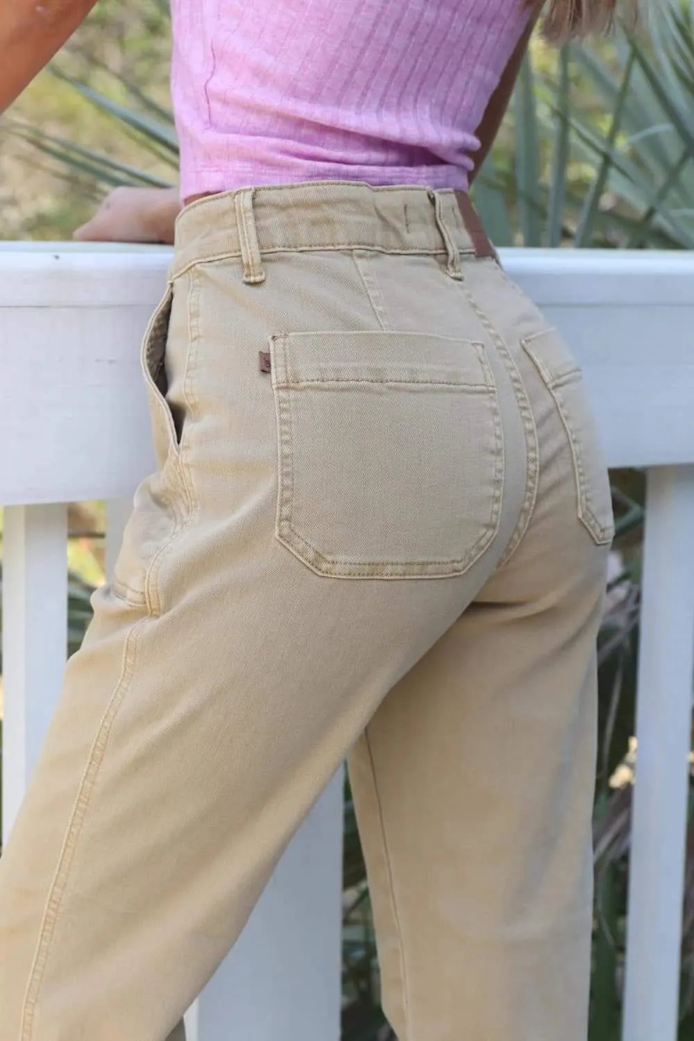 JUDY BLUE HIGH WAIST GARMENT DYED CUFFED JOGGER