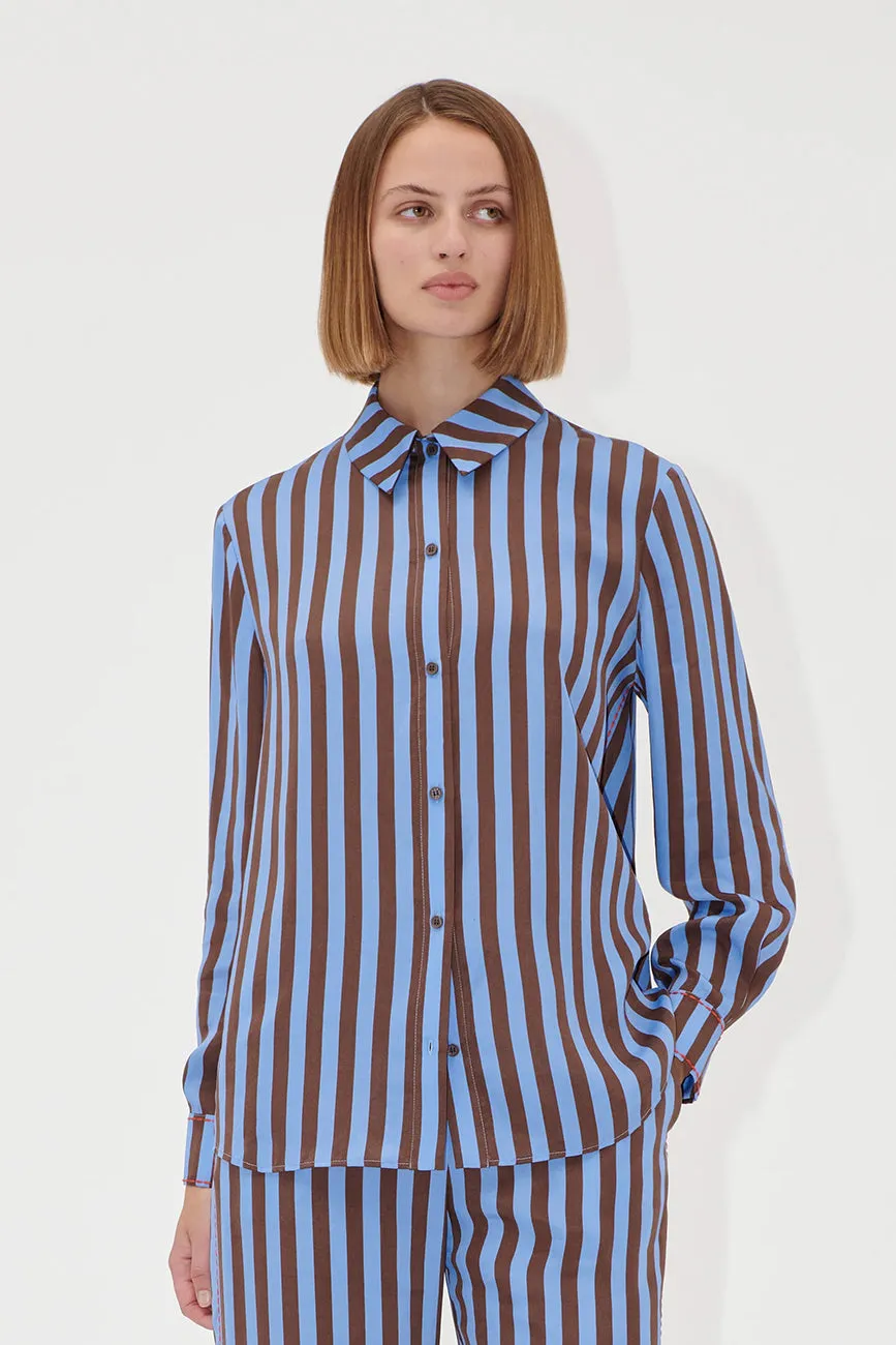 LONG SLEEVE SHIRT EMBROIDERY STRIPE