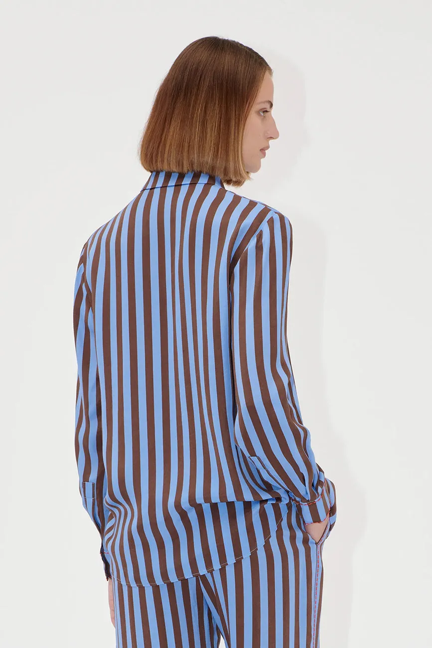 LONG SLEEVE SHIRT EMBROIDERY STRIPE